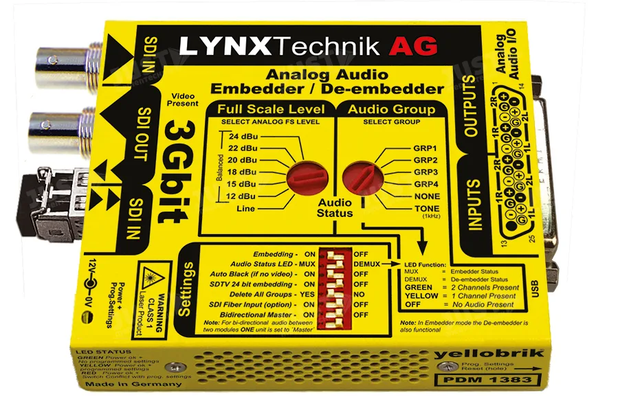 yellobrik PDM 1383 3G SDI Analog (De)Embedder