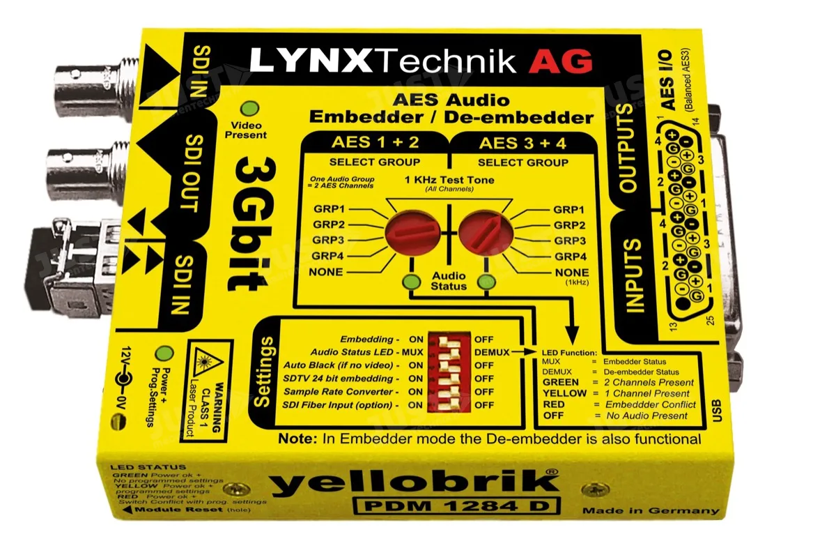 yellobrik PDM 1284 D Digital Audio 3G SDI (De)Embedder
