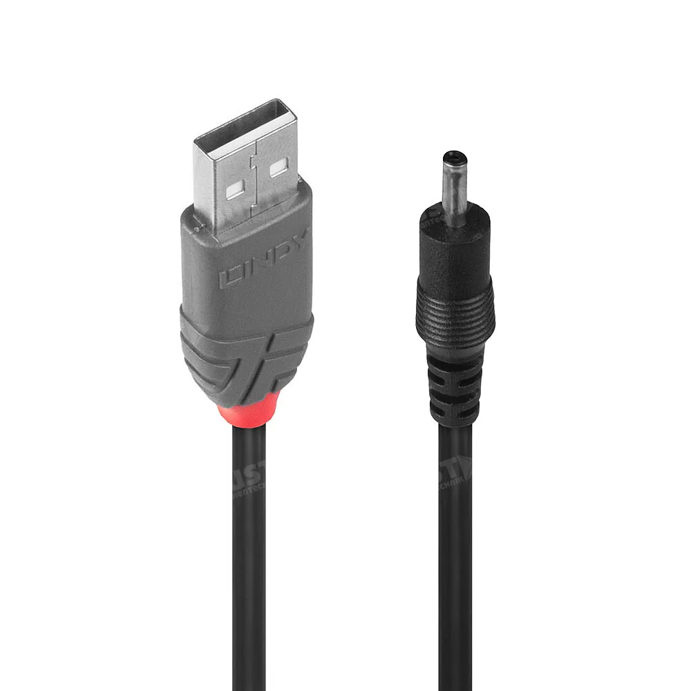 Adapterkabel USB-A -> DC 3,5/1,35mm, 1,5m
