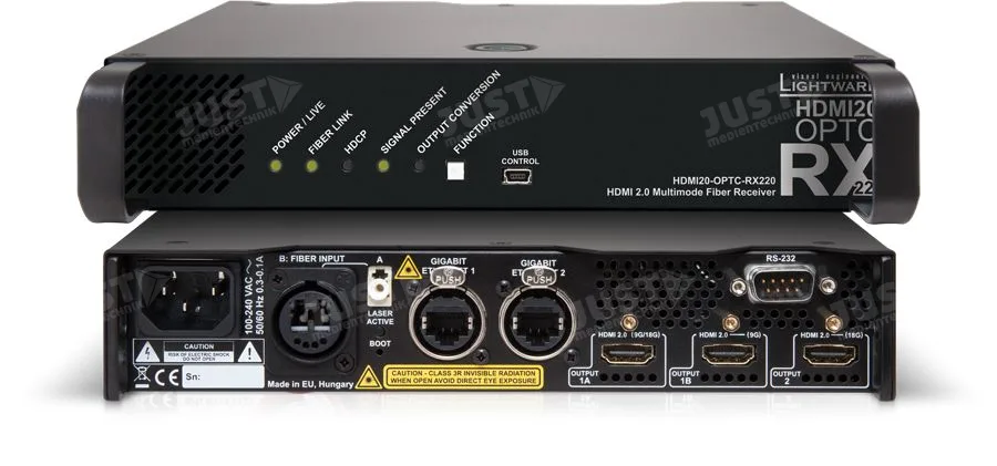 HDMI20-OPTC-220-PRO HDMI2.0, USB, RS232, Ethernet